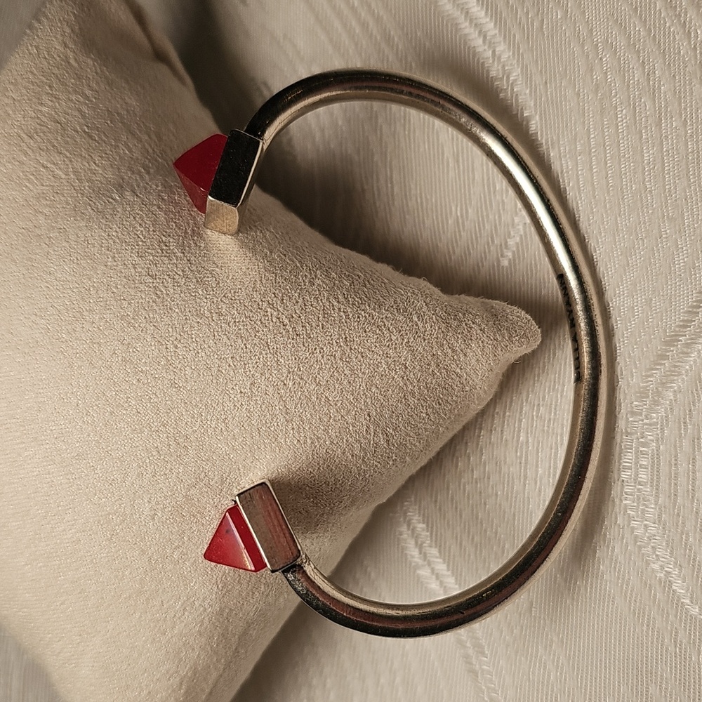 Bella Ryann Cuff Bracelet With Red Crystals - Picture 3 of 4